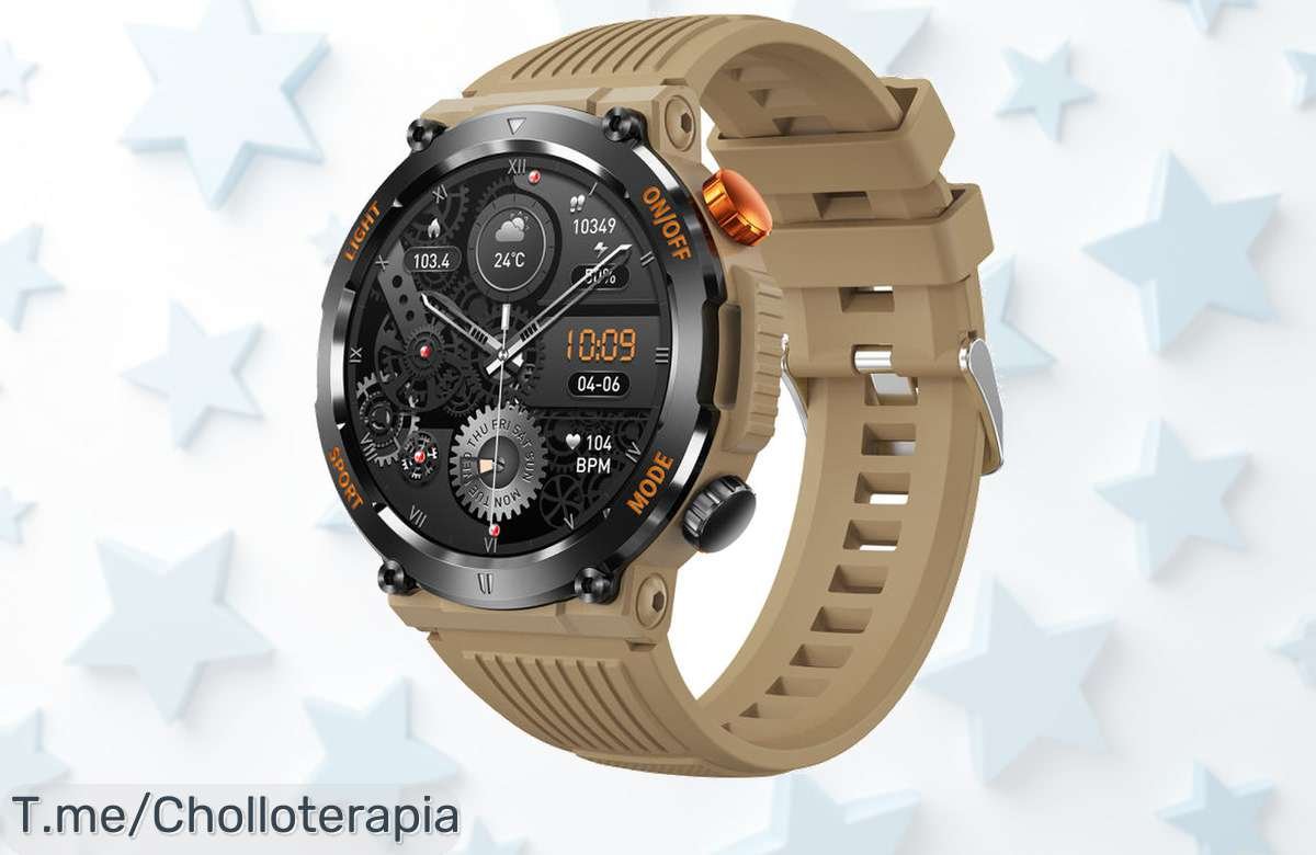 Smart watch militar con llamada manos libres linterna LED y compás diseño elegante a precio loco super chollo oferta limitada aprovecha este ofertón nunca visto compra ya