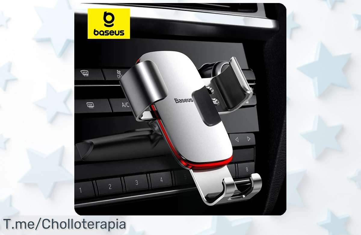 Soporte para móvil Baseus Gravity con clip y ranura para CD super seguro y fácil a precio loco nunca visto aprovecha este ofertón solo por tiempo limitado