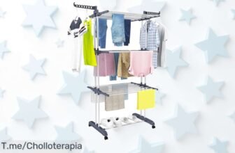 Tendedero plegable mikomika con 4 niveles y ruedas 360 que aguanta hasta 35 kg precio loco nunca visto aprovecha este ofertón limitado antes de que desaparezca