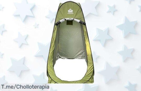 Tienda de campaña cambiador y ducha portátil con montaje exprés precio loco incluye bolsa transporte super chollo descuento brutal oferta nunca vista compra ya antes que se acabe