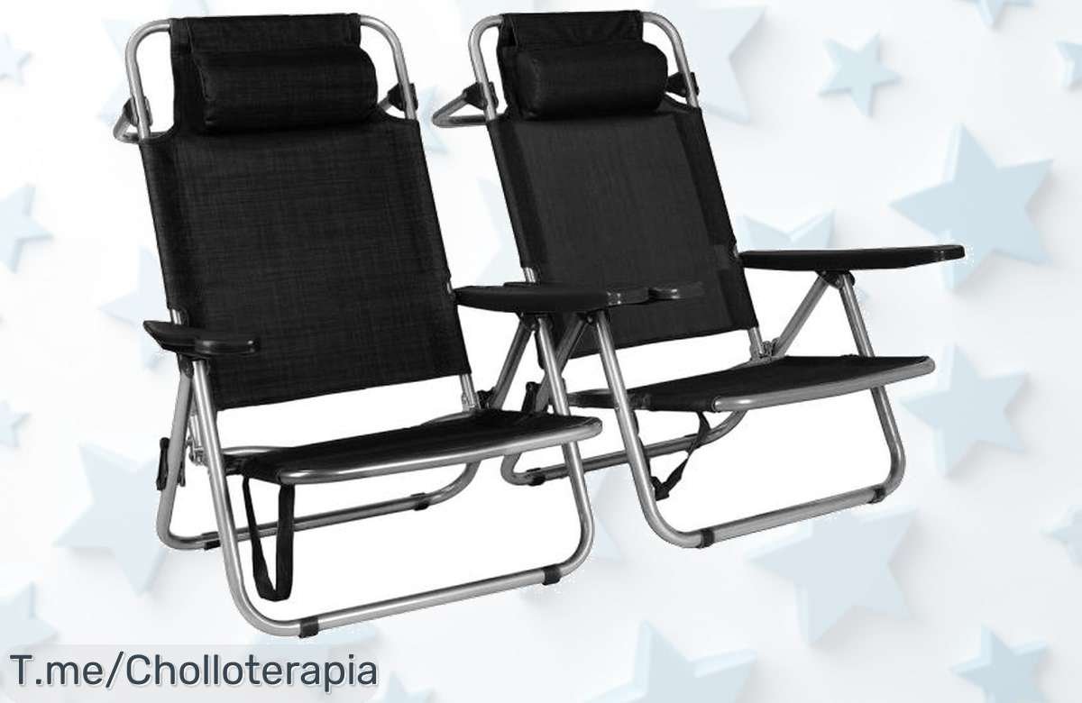 Transforma Tu Verano con el Pack de Dos Sillas de Playa Plegables a Precio de Regalo, ¡Ofertón Limitado que No Se Repite! Compra Ahora y No Te Quedes Sin Diversión.