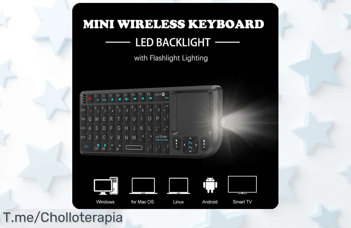 Transforma tu experiencia al usar el PC con este teclado inalámbrico 2,4G y ratón táctil a un precio loco; ¡diversión garantizada pero actúa rápido antes de que se agoten!