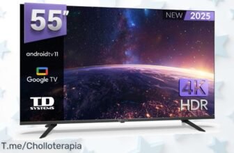 Transforma tu hogar en un cine con la Smart TV de 55 pulgadas 4K y control por voz ¡Descuento brutal! No te quedes sin el ofertón, actúa ya antes que se agote