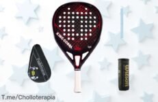 Transforma tu juego con la pala Vibor-a King Cobra Liquid, ¡un ofertón increíble que incluye funda y pelotas Wilson! Aprovecha este precio loco antes de que se agote