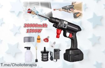 Transforma tu limpieza con la pistola lavadora inalámbrica de 30000mAh y 1500W a un precio loco, ¡haz brillar todo en un instante! Oferta limitada, compra ya antes que se agoten