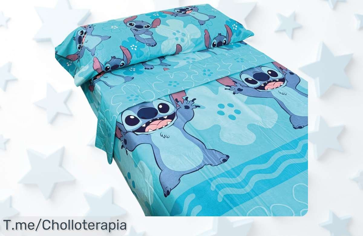 Transforma tus noches con la sábana de verano Stitch Azul de Disney a un precio loco y único. ¡No te quedes sin el tuyo, esta oferta es solo por tiempo limitado!