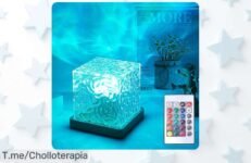 Transforma tus noches en magia con el proyector de luz de ola de mar, 16 colores impresionantes a un precio loco ¡No te quedes sin tu ofertón, compra ya!