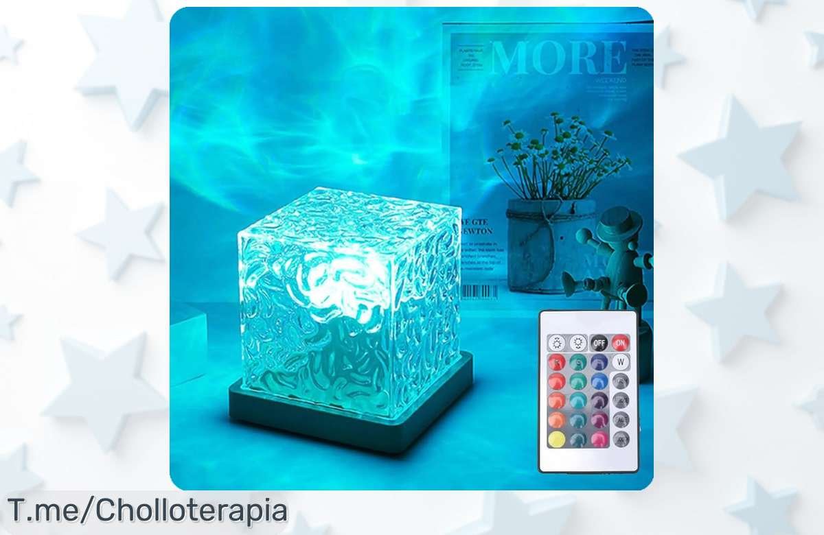 Transforma tus noches en magia con el proyector de luz de ola de mar, 16 colores impresionantes a un precio loco. ¡No te quedes sin tu ofertón, compra ya!
