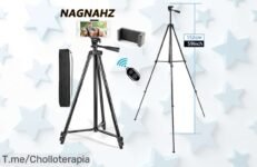 Tripode para móvil Nagnahz de 150 cm con Bluetooth a precio loco un ofertón nunca visto grábate como un pro y aprovecha este súper chollo ho ra limitada que no volverá