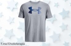 Under Armour camiseta hombre con mega logo precio loco y caída brutal diseño único para lucir diferente aprovecha este super chollo descuento brutal oferta limitada corre que vuela