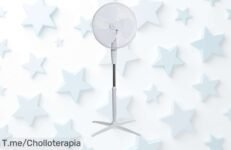 Ventilador Russell Hobbs potente y ligero que gira 90 grados para refrescar todo ahora con un super chollo de descuento brutal precio de ganga ¡no lo dejes escapar!
