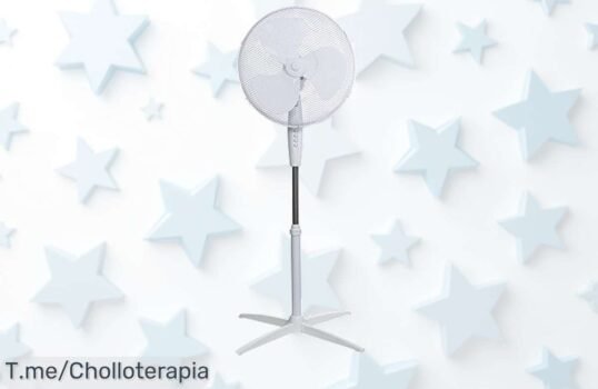 Ventilador Russell Hobbs potente y ligero que gira 90 grados para refrescar todo ahora con un super chollo de descuento brutal precio de ganga ¡no lo dejes escapar!