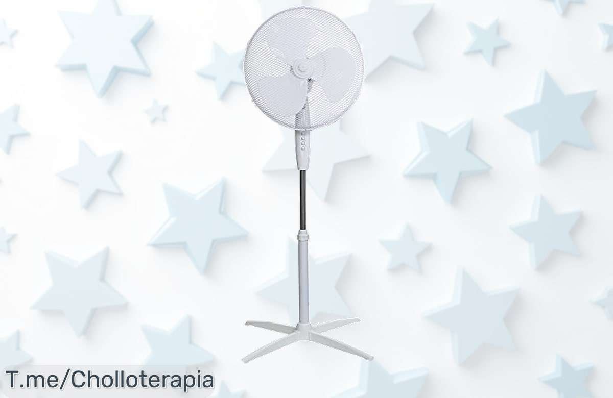 Ventilador Russell Hobbs potente y ligero que gira 90 grados para refrescar todo ahora con un super chollo de descuento brutal precio de ganga ¡no lo dejes escapar!