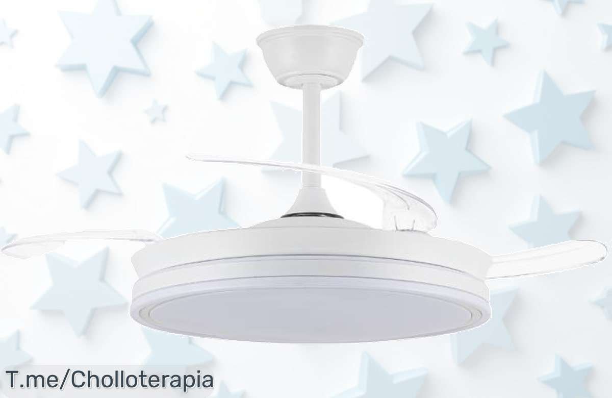 Ventilador de techo Akunadecor con motor DC silencioso y 6 velocidades controla desde la app disfruta luz LED regulable aprovecha este ofertón de precio loco ya