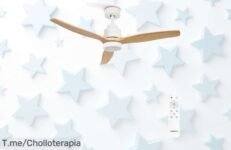 Ventilador de techo silencioso con diseño exclusivo en madera 100%, frescura y estilo en tu hogar, aprovecha este ofertón con descuento brutal que no volverá ¡compra ya!