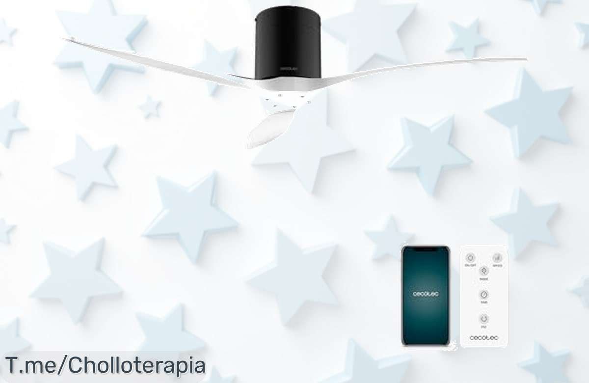 Ventilador de techo súper potente y silencioso con Wifi diseño resistente ideal para interior exterior precio loco descuento brutal oferta nunca vista ¡no pierdas este super chollo!