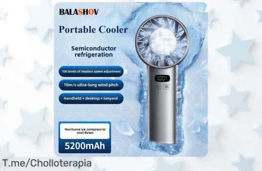 Ventilador portátil de alta velocidad con pantalla LED que enfría donde quieras disfruta este super chollo de descuento brutal precio de ganga compra ya antes que se agote