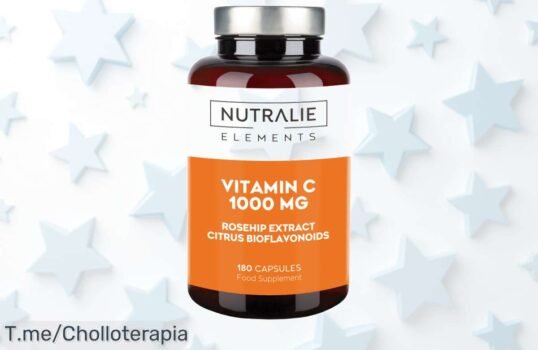 Vitamina C pura 1000 mg con rosa canina y bioflavonoides en super chollo, recarga tus defensas y energía con descuento brutal oferta nunca vista corre por tu precio loco
