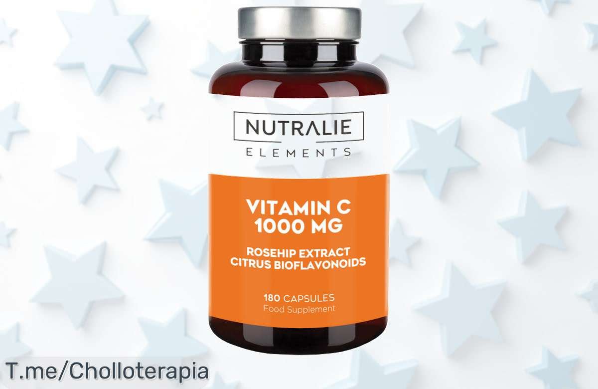Vitamina C pura 1000 mg con rosa canina y bioflavonoides en super chollo, recarga tus defensas y energía con descuento brutal oferta nunca vista corre por tu precio loco