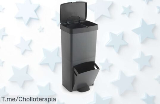 Wellhome cubo de basura 70L con doble compartimento para separar fácil y rápido disfruta un súper chollo con descuento brutal ordena ya esta oferta única antes que se agote