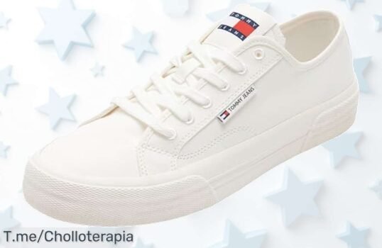 Zapatillas Tommy Jeans blancas con estilo único y detalles top a precio loco nunca visto disfruta este super chollo oferta limitada corre que vuelan