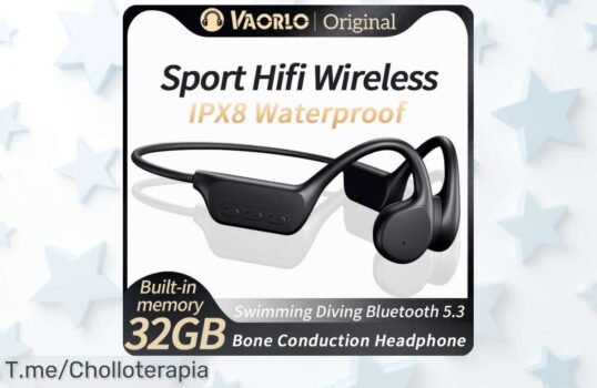 auriculares de conducción ósea para nadar con bluetooth y mp3 32g precio loco que nunca viste sonido hi fi impermeables ipx8 super chollo oferta limitada corre ya
