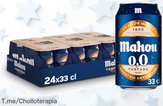 disfruta el auténtico sabor a caramelo y café en mahou 0,0 tostada pack de 24 con un descuento brutal que nunca has visto precio loco solo hoy aprovecha este súper chollo antes que se agote