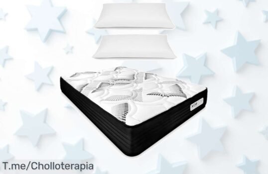 duérmete ya con el colchón de muelles y visco que elimina ruidos y movimientos aprovecha este super chollo con almohadas regaladas descuento brutal por tiempo limitado actúa ya