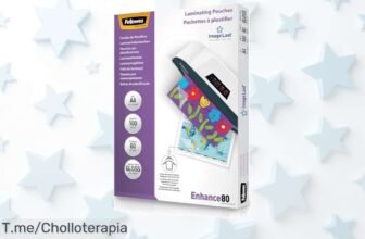 fellowes fundas para plastificar A4 brillo 160 micras chollazo duración pro y acabado impecable precio loco descuento brutal solo hoy actúa ya