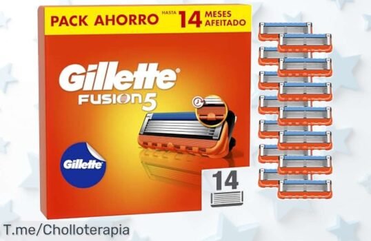 gillette fusion5 con 14 recambios y banda mejorada para un afeitado perfecto que dura prueba este ofertón de precio loco descuento brutal ¡compra ya antes de que se acabe!