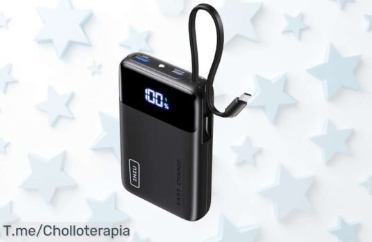 inuí power bank 45w con batería enorme y cable integrado súper chollo con descuento brutal que no volverás a ver oferta limitada corre ya por tu precio de ganga