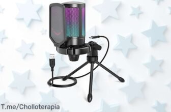 micrófono gaming fifine con efecto rgb que avisa al silenciar precio de ganga con sonido ultra claro y filtro antipop oferta limitada ¡aprovecha este super chollo ya!