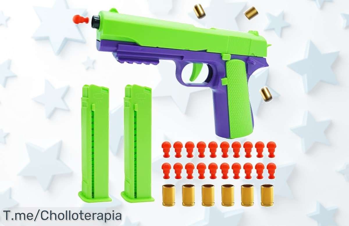 pistola de juguete súper realista con disparo rápido precio loco para que los peques mejoren su puntería super chollo limitado aprovecha ya este ofertón jamás visto