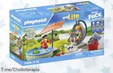 playmobil mamá y niño con sillita colgante super rebajado precio loco aprovechalo ya antes que se acabe este oferton unico nunca visto tu momento de juego perfecto