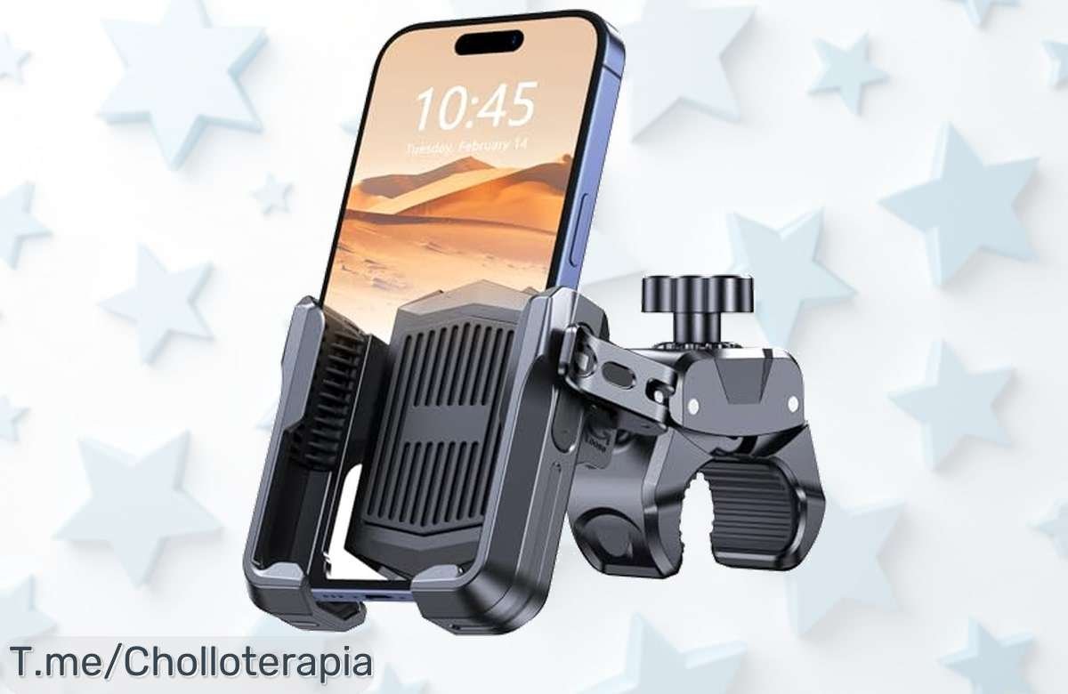 soporte móvil para bici con bloqueo rápido y giro 360 plus incluye compartimento airtag aprovecha este super chollo con descuento brutal precio de ganga ¡compra ya!