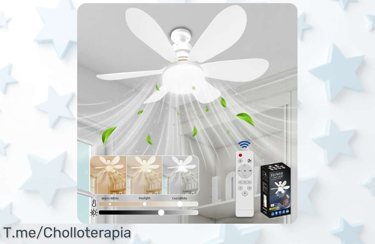 ventilador de techo con luz led y mando a distancia precio loco y descuento brutal para un frescor silencioso aprovecha este ofertón único que vuela rápido actúa ya