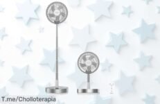 ventilador portátil plegable con mando y batería gigante refresca sin cables ni líos disfruta este súper chollo con descuento brutal corre que vuelan
