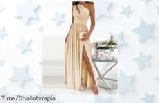 vestidos largos con diseño único y abertura sexy precio loco descuento brutal dale a tu look un toque sofisticado aprovecha este super chollo antes que se agote ¡compra ya!