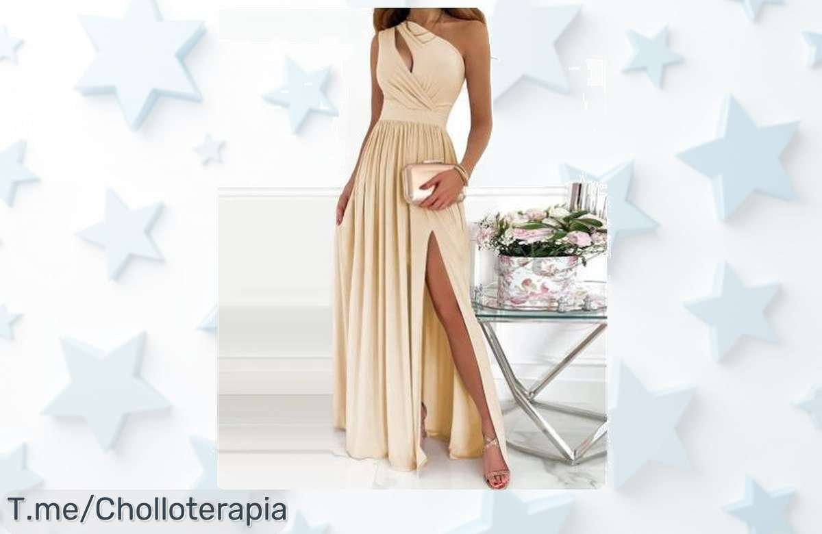 vestidos largos con diseño único y abertura sexy precio loco descuento brutal dale a tu look un toque sofisticado aprovecha este super chollo antes que se agote ¡compra ya!
