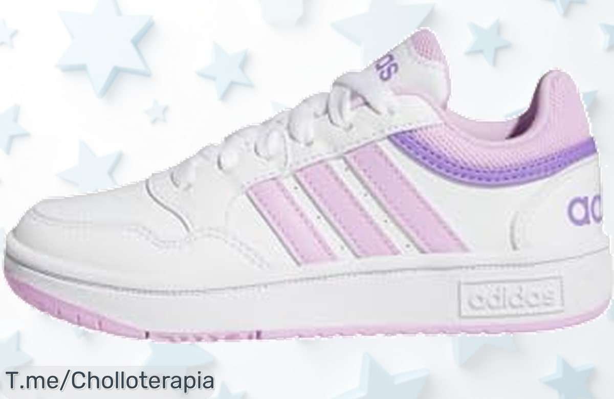 Adidas Hoops para niños con piel sintética y suela indestructible un super chollo de precio loco que no durará corre ya por este descuento brutal nunca visto