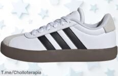 Adidas VL Court 30 para niños con suela súper agarrada y estilo clásico irresistible a precio loco nunca visto aprovecha este descuentazo antes que se agote