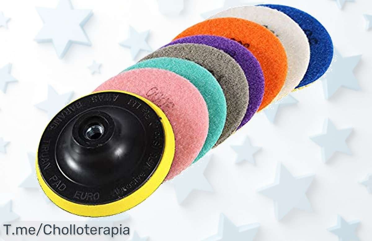 Almohadilla de pulido diamante 100mm con velcro colorido lo más rápido y resistente oferta nunca vista precio loco compra ya antes que se acabe este ofertón