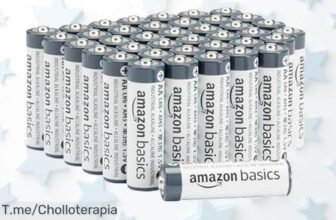 Amazon Basics 40 pilas AA con vida útil de cinco años a precio loco un super chollo que te asegura energía sin fin oferta brutal y limitada corre antes que se agoten
