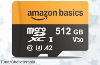 Amazon Basics microSDXC 512 GB súper rápida resistente a golpes y agua con descuento brutal nunca visto guarda miles de fotos y vídeos aprovecha este ofertón antes que se agote precio loco