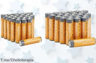 Amazon Basics pilas AA y AAA 48 unidades con vida útil de 10 años rendimiento brutal para todos tus gadgets aprovecha este ofertón único con descuento brutal limitado mensaje urgente compra ya