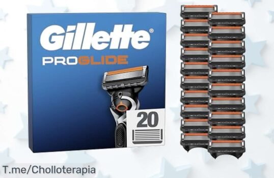 Aprovecha el Gillette Proglide con 20 recambios y doble lubricación para un afeitado suave que dura, oferta nunca vista con descuento brutal precio de ganga ¡Hazte ya con este ofertón!