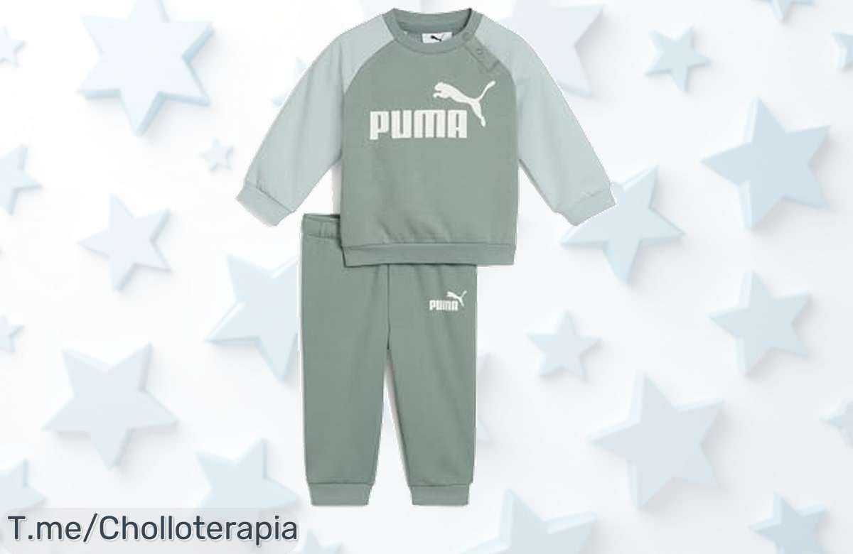 Aprovecha este ofertón único de Puma minicats ess raglan crew para peques con estilo y calidad top disfruta un descuento brutal precio loco que no volverás a ver compra ya