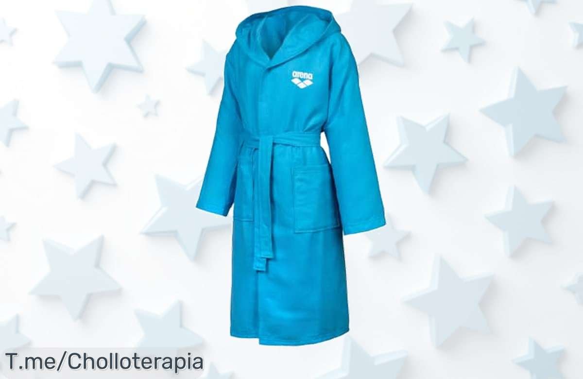 Arena albornoz microfibra para niños con secado ultra rápido, capucha gigante y bolsillos prácticos – un descuento brutal y precio de ganga que vuela ¡compra ya antes que se acabe!