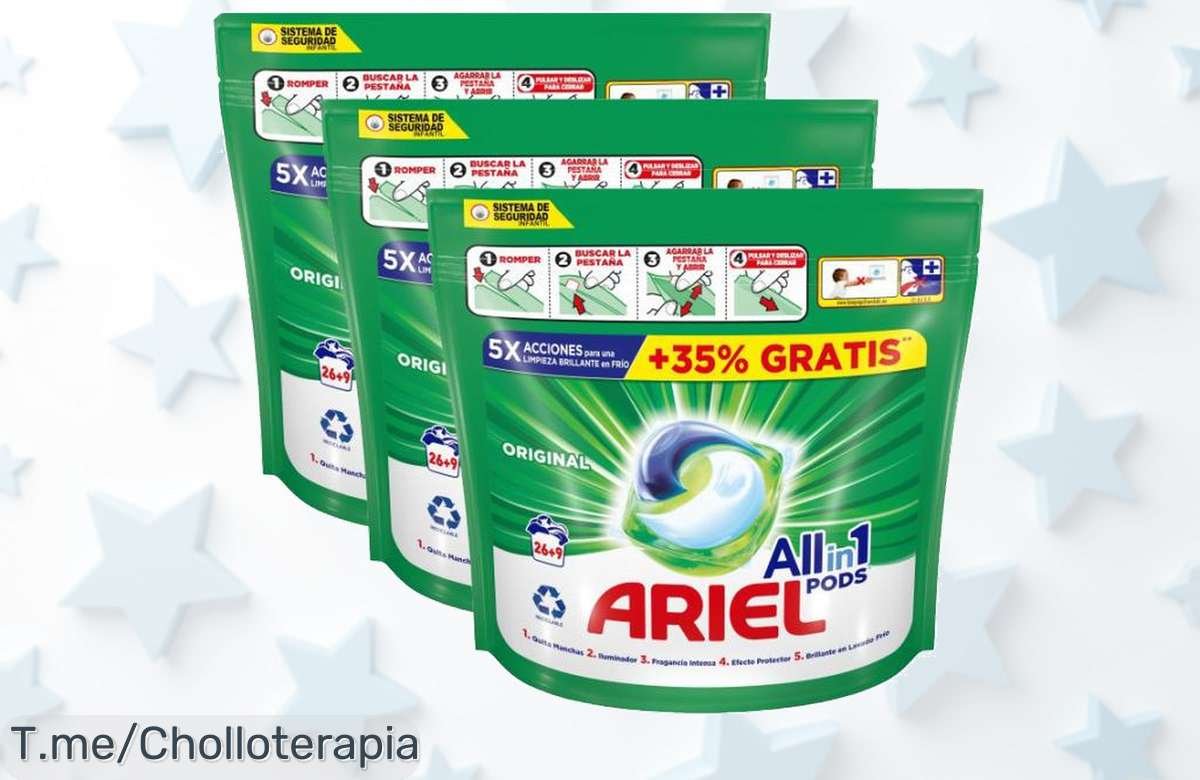 Ariel All-in-1 Pods con limpieza profunda y fácil dosificación un ofertón de precio loco que no volverás a ver aprovecha este descuento brutal antes que se agote