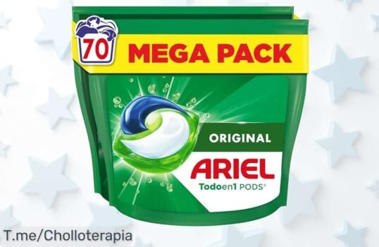Ariel PODs todo en 1 quita manchas difíciles rápido y con agua fría disfruta de ropa limpia por más tiempo a un precio loco Oferta limitada ¡Corre que vuelan!